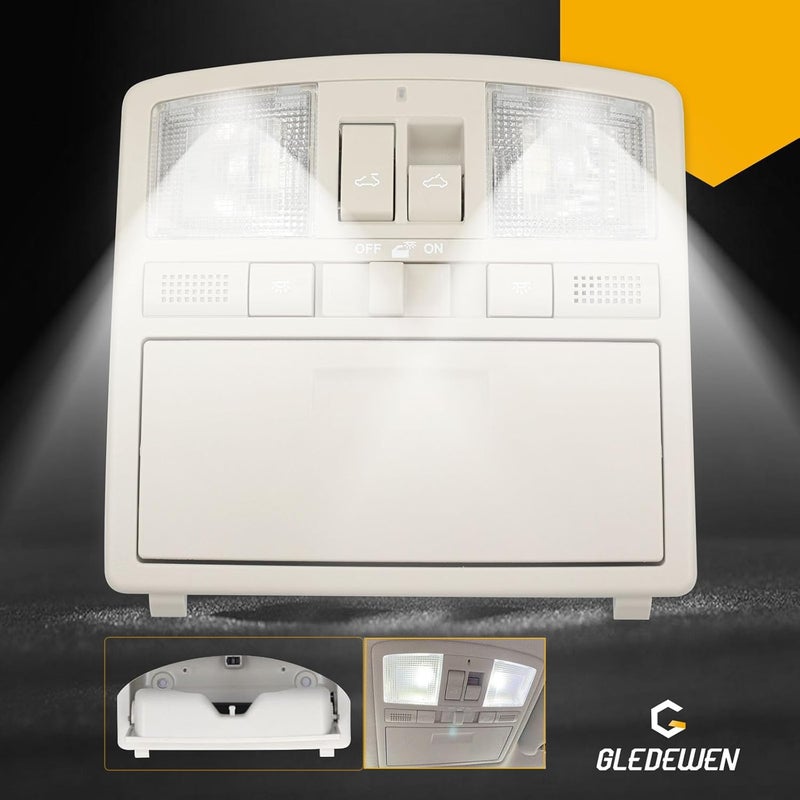Gledewen وحدة إضاءة LED للقراءة في الكونسول العلوي بديل لسيارة مازدا 6 2009-2013، CX9 2010-2015، نسخة مطورة من وحدة مفتاح السقف - Image 5